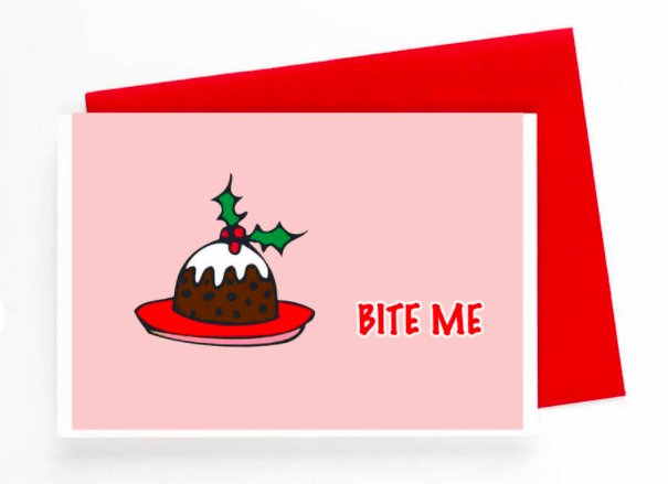 Bite Me Christmas Card