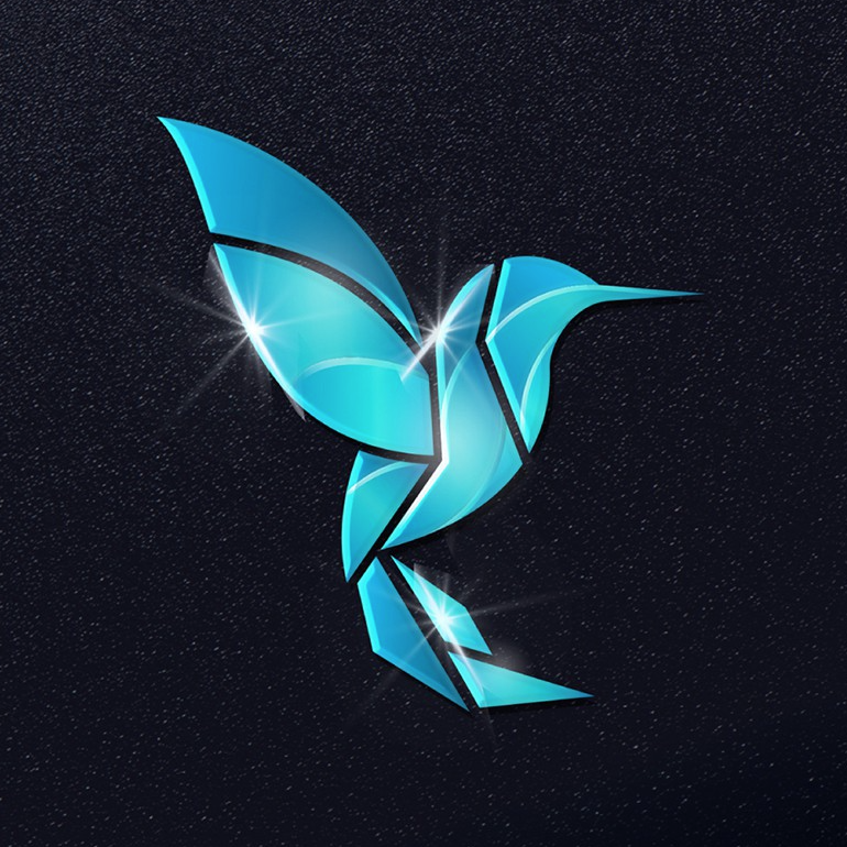 Blue logo design​​ for tech company