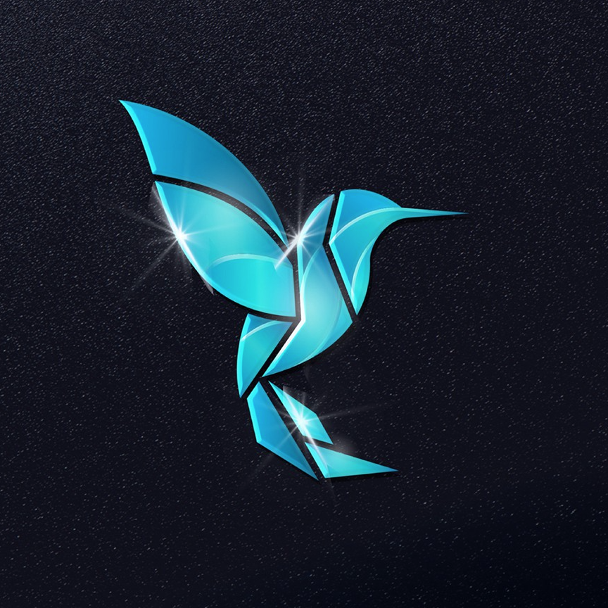 Blue logo design for tech company