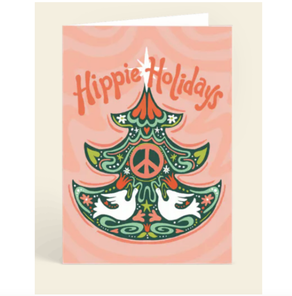 Hippie Holidays card