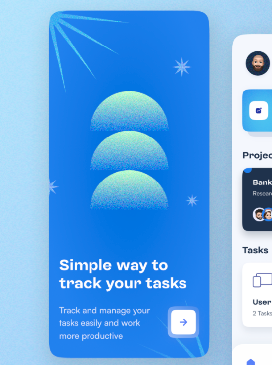 app design featuring circles