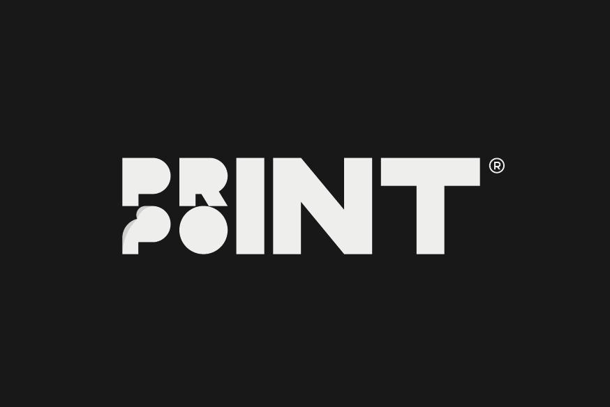 White logo design for digital printing brand