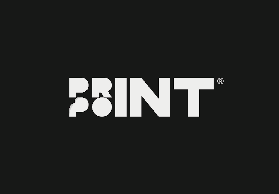White logo design for digital printing brand