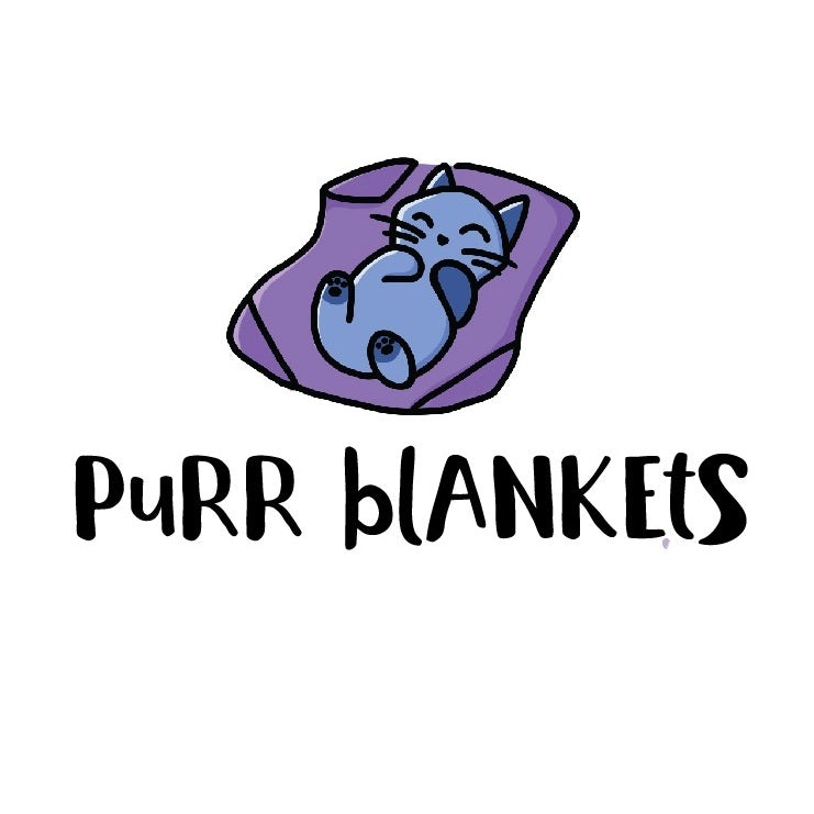Purple logo design for cat products brand