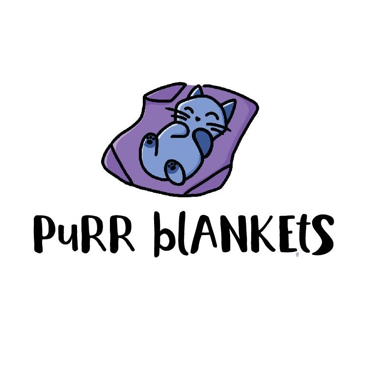 Purple logo design for cat products brand