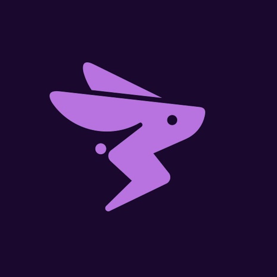 标志颜色含义:为金融应用程序设计的紫色兔子标志