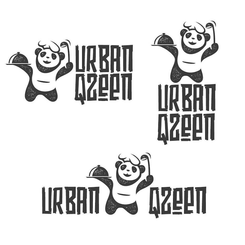 Logo color meaning: black logo design for cooking brand