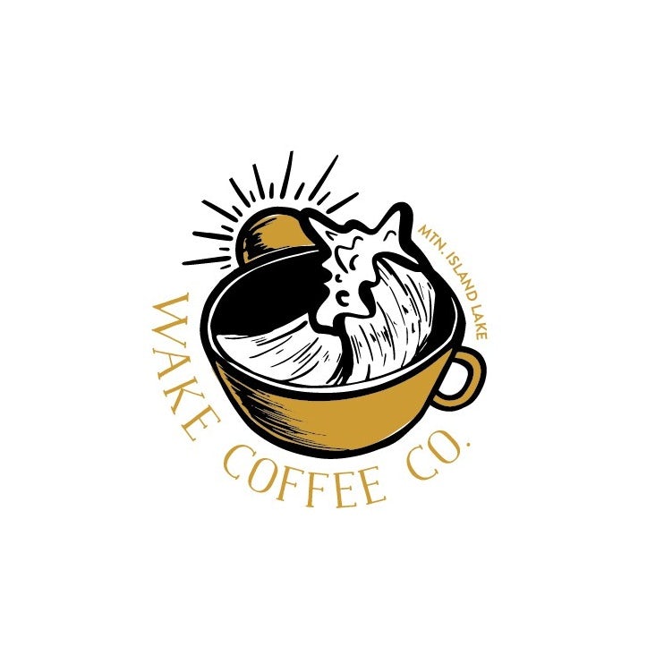 Yellow sunny logo design for cafe