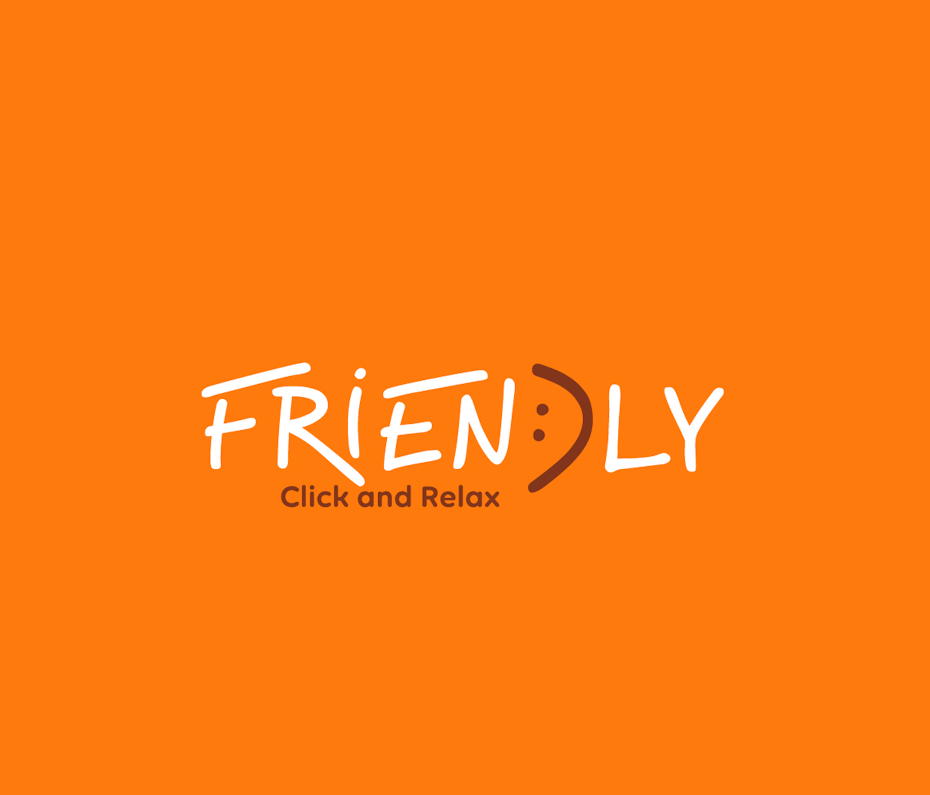 Orange happy logo design