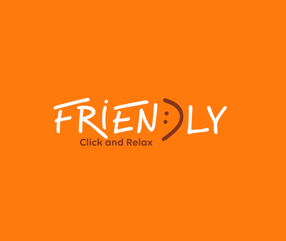 Orange happy logo design