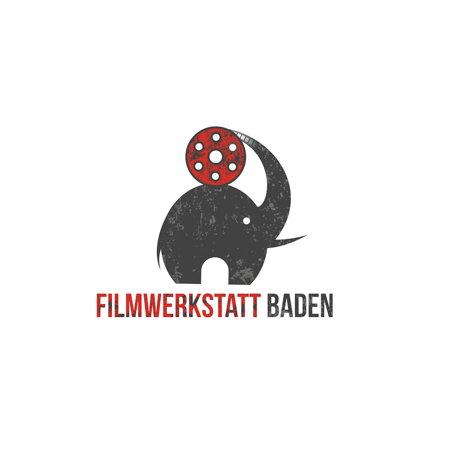 Red logo design for film production company