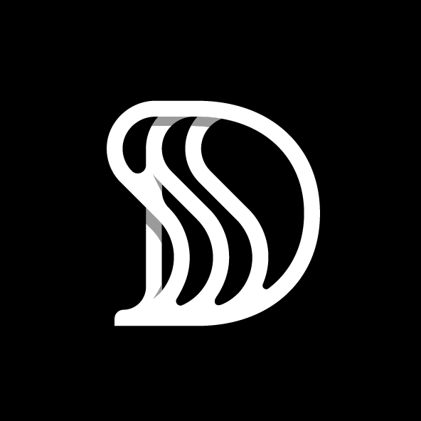 White logo design capital letter monogram