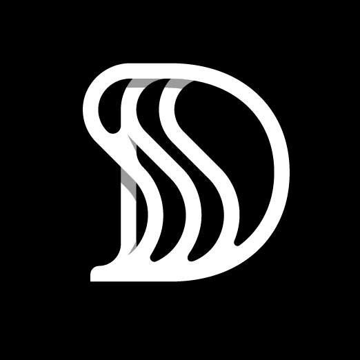 White logo design capital letter monogram