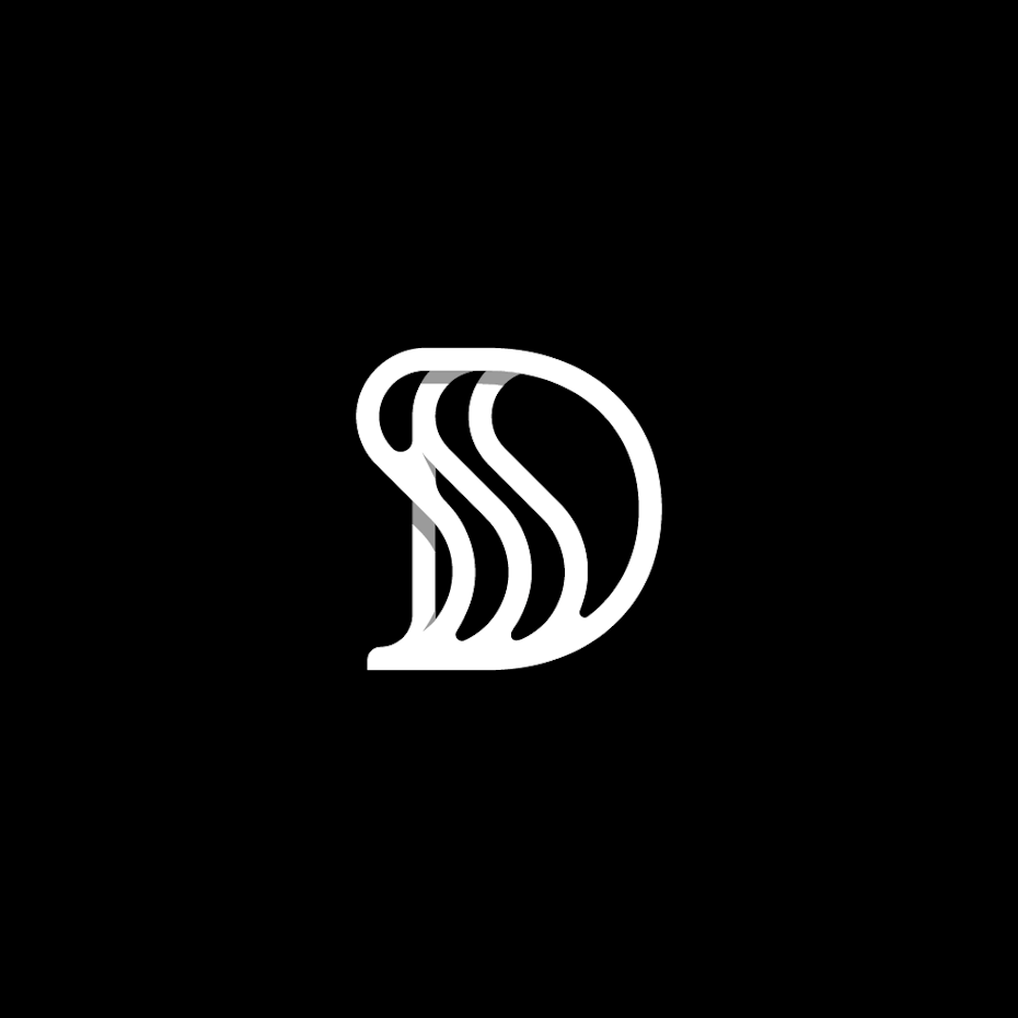 Significado del color del logotipo: monograma de letra mayúscula de diseño de logotipo blanco