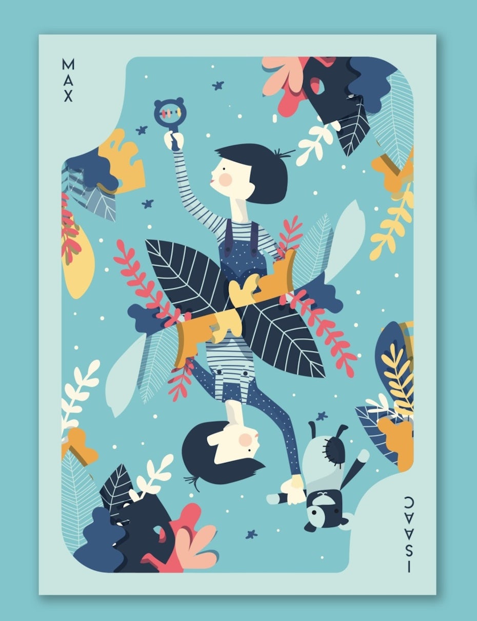 A card to welcome twins!