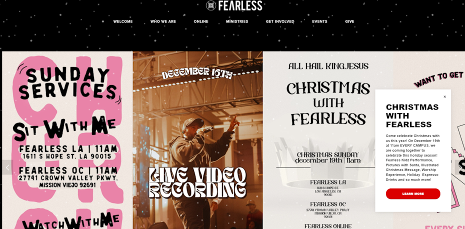 fearless la website