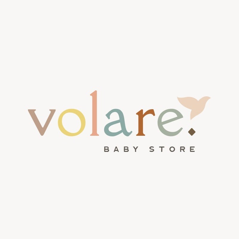 Muted rainbow logo design for babies apparel