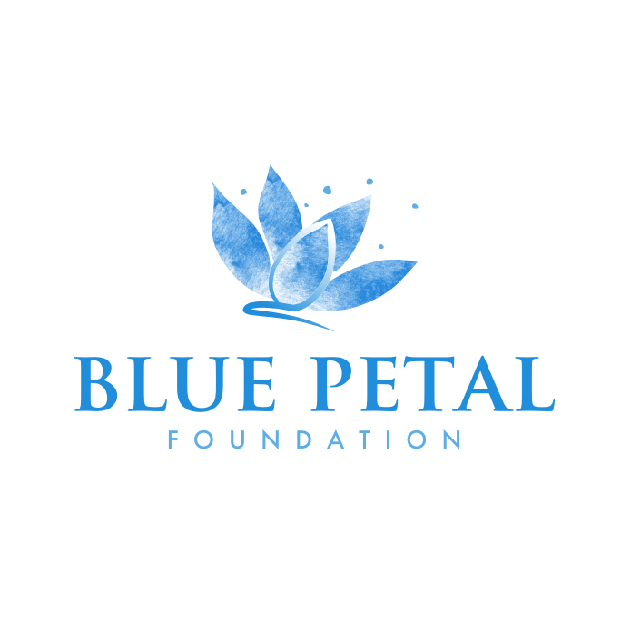 Significado del color del logotipo: logotipo azul para la marca de salud y curación