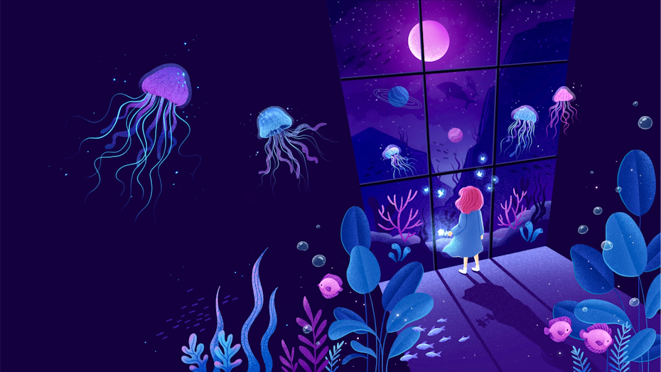 Aquatisches Oktober-Kalenderdesign