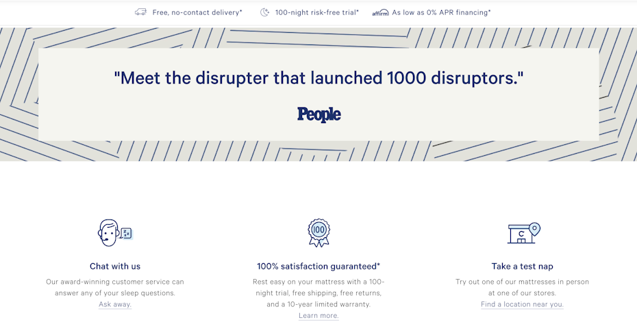 Casper homepage