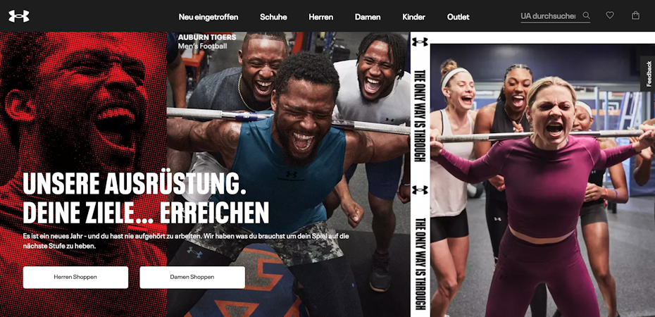 under armour homepage