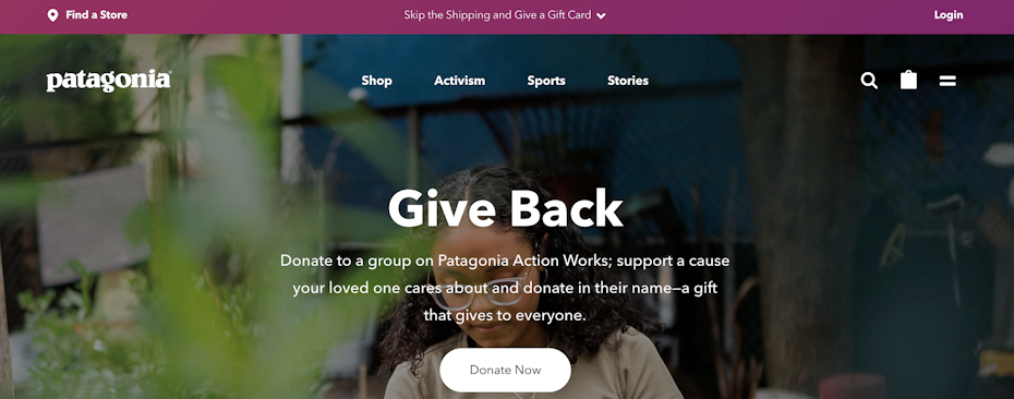 Patagonia activism page
