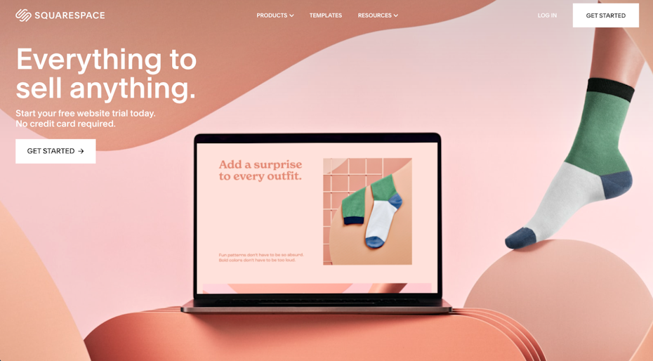 homepage for Squarespace