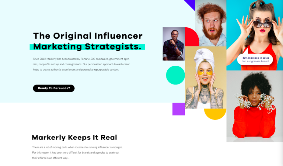 an influencer marketing website