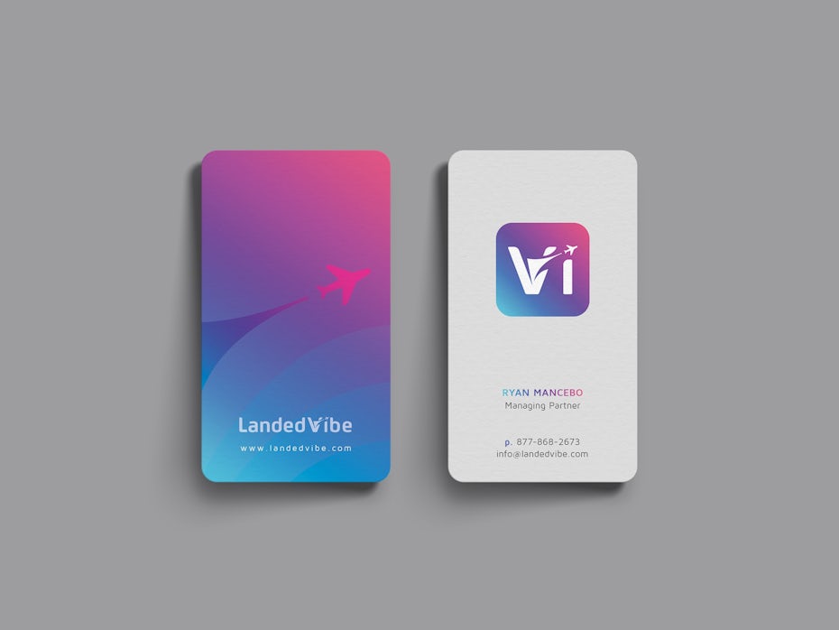 Business card design for an entrepreneur