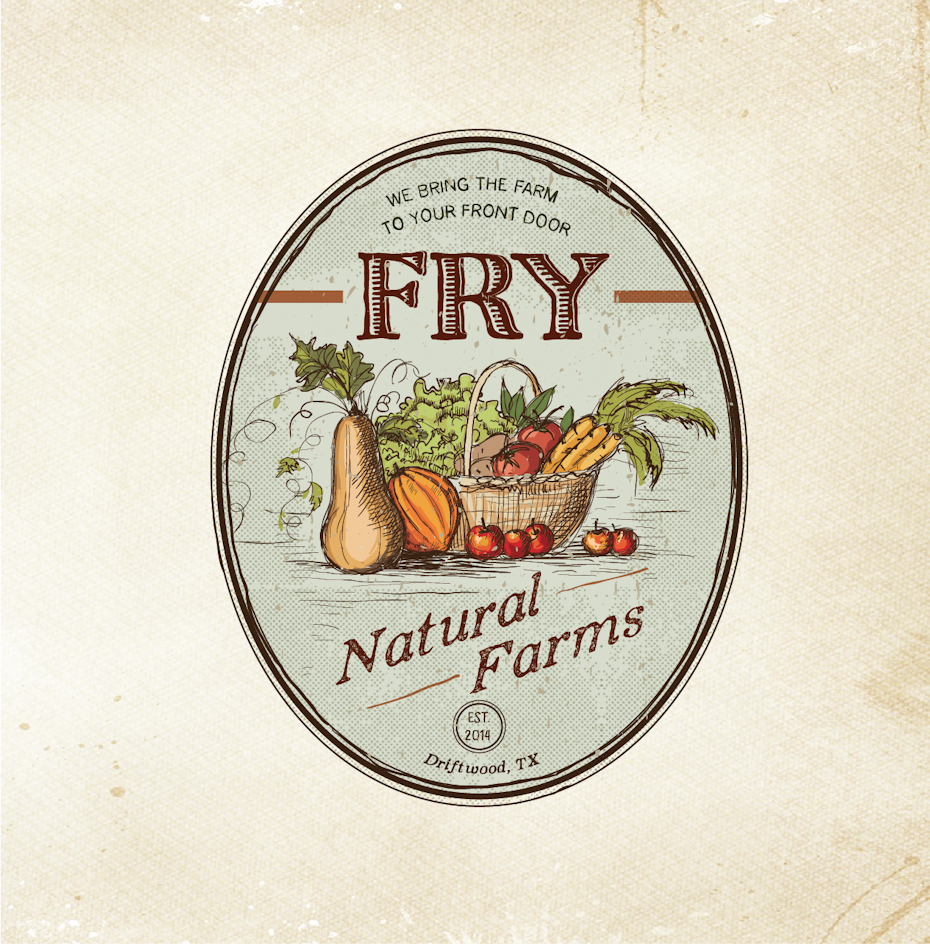 Design de logo avec des légumes pour Natural Farms