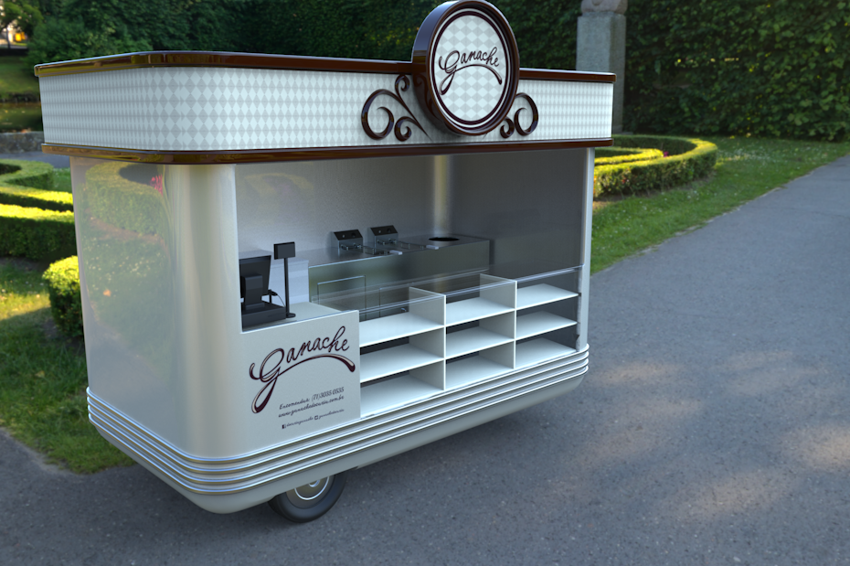 3D design for an ice cream cart branding