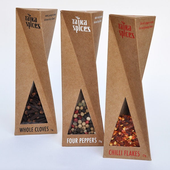 Zaika Spices packaging design