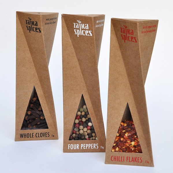 Zaika Spices packaging design