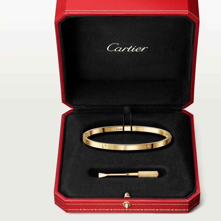 Emballage du bracelet Love de Cartier