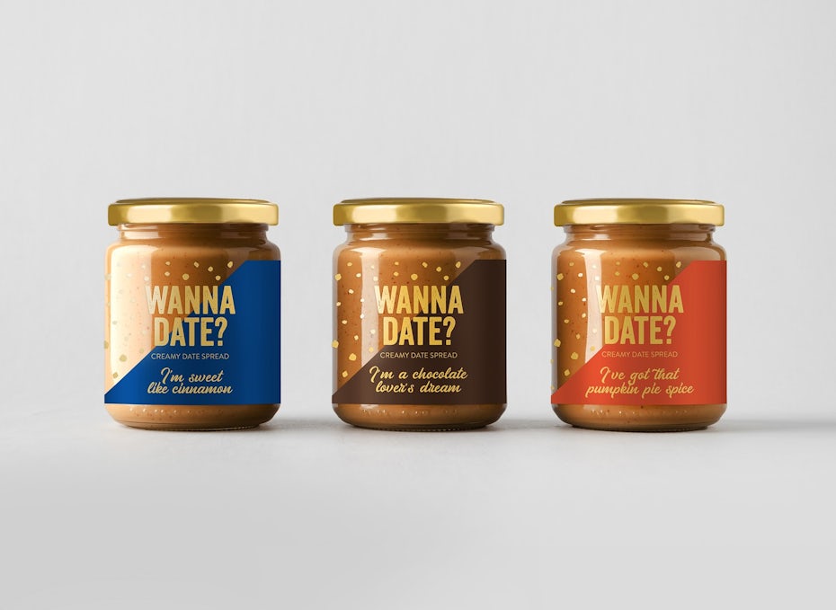 Wanna Date? spread packaging design