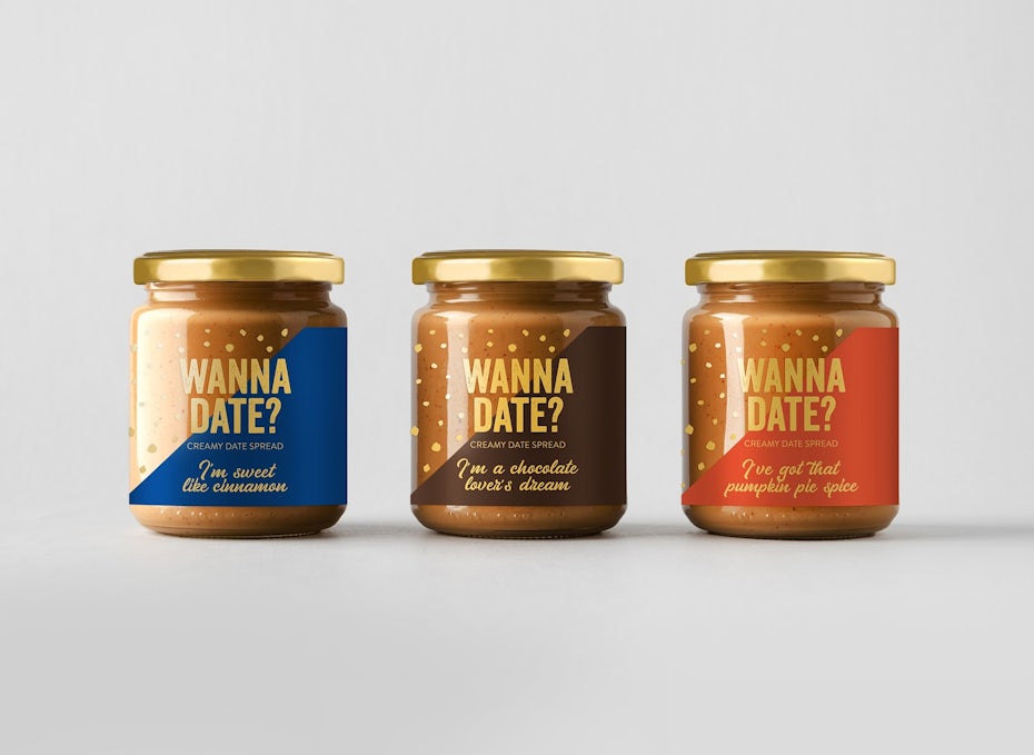 Wanna Date? spread packaging design