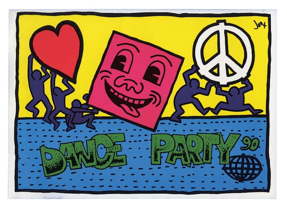 Dance Party rave poster from 1990