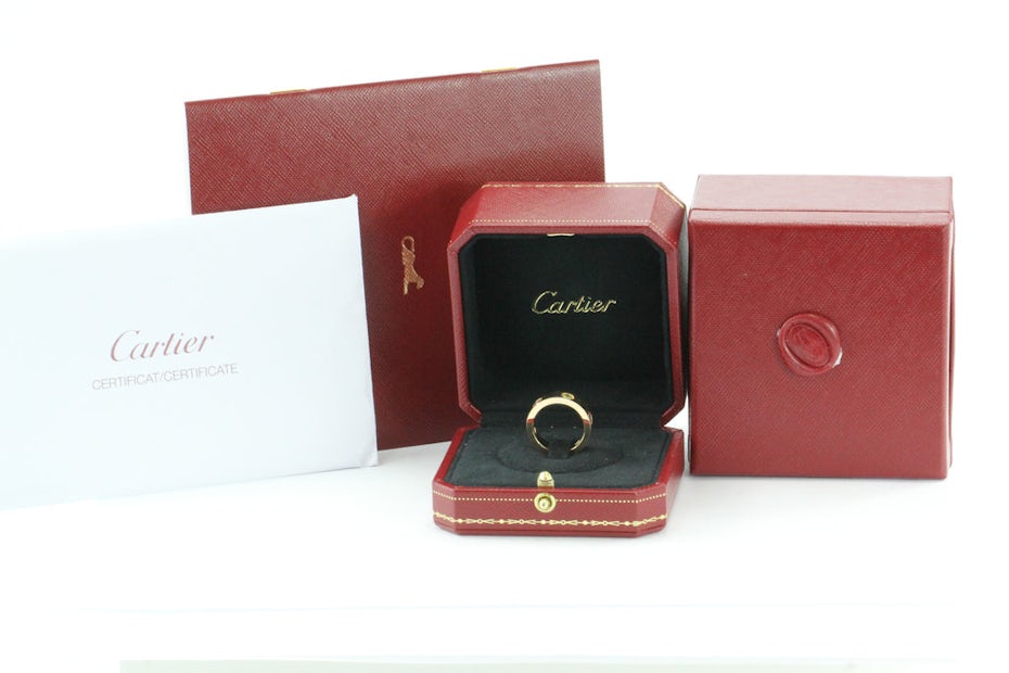 Cartier ring with box and certificate of authenticity