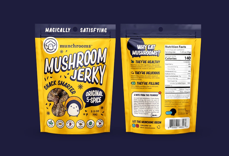 Mushroom Jerky packaging design by Anastasia S