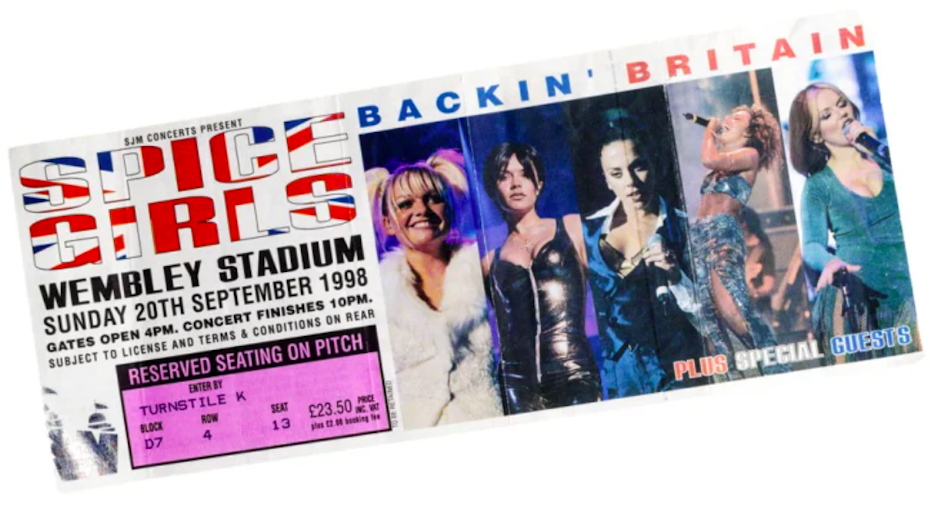 Spice Girls 1998 ticket