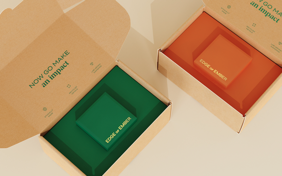 Design de packaging durable pour une marque de bijoux de luxe