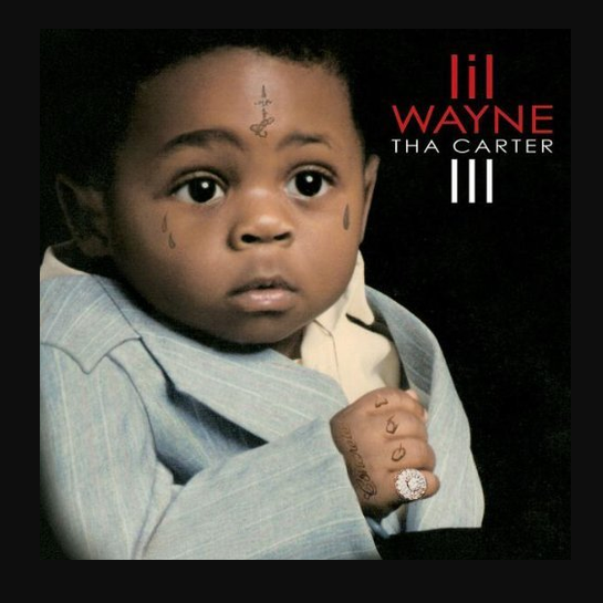 album cover showing a baby against a black background