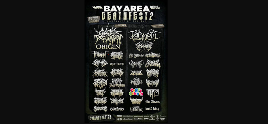 collection of metal band logos