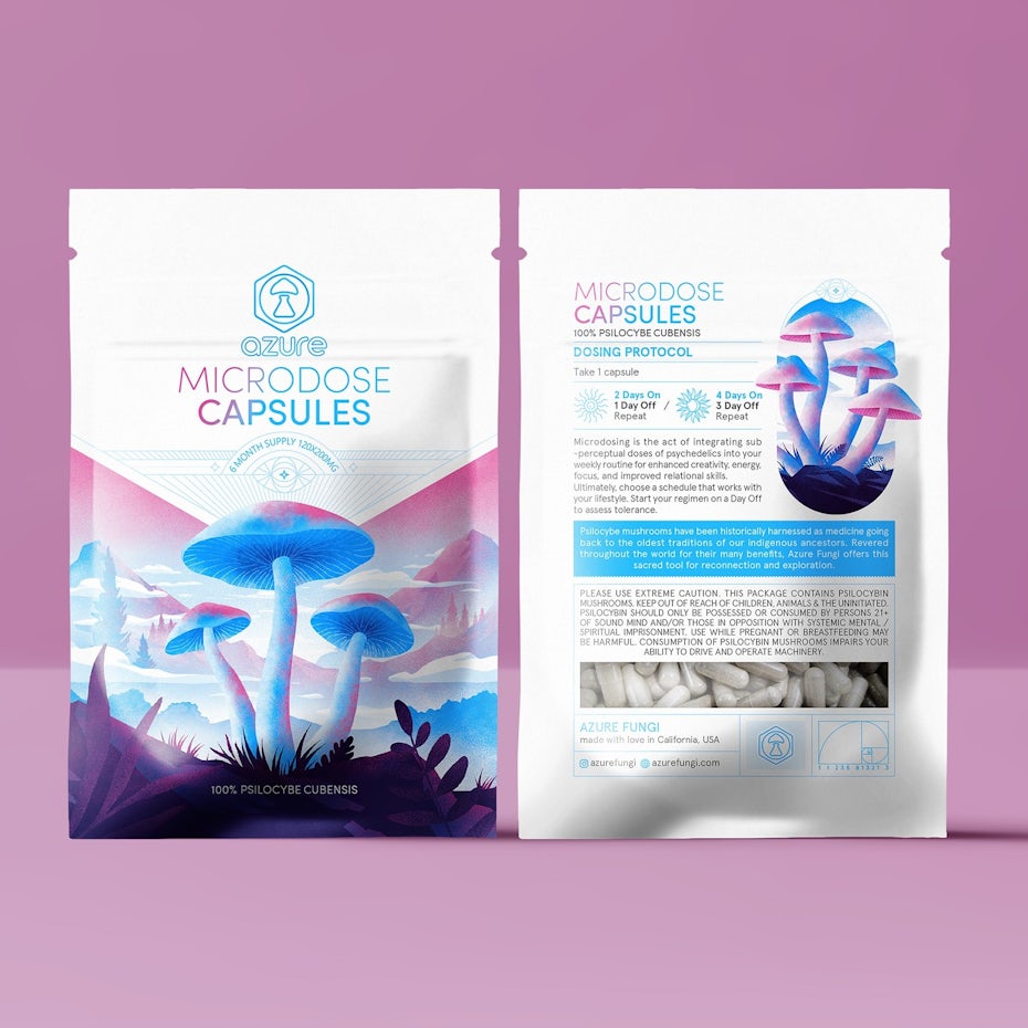 Azure capsules packaging design