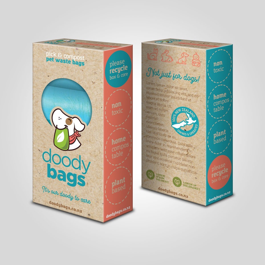 Doody Bags box packaging