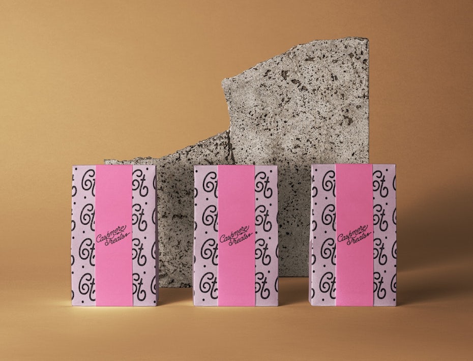 pink packaging with sleeve