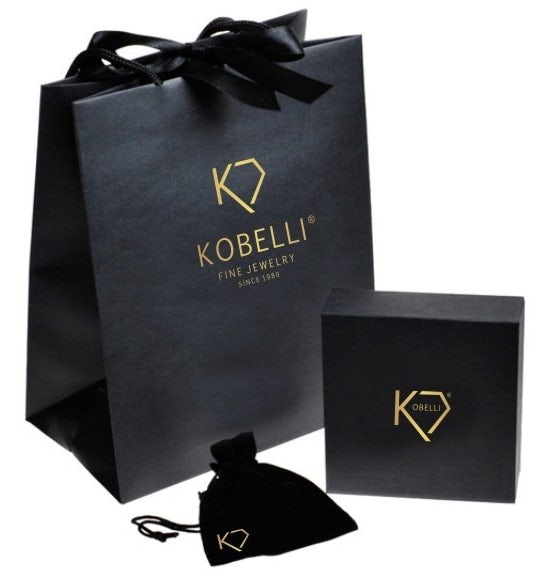 black box and bag with gold logo
