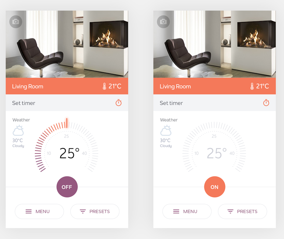 Central heating app design