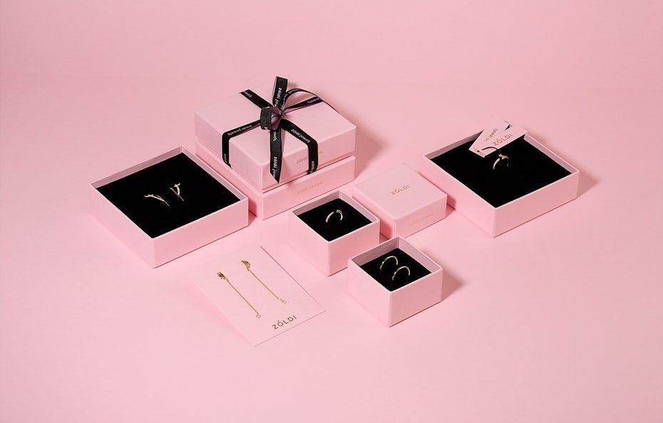 collection of pink and black designs for Zoli Jewelery