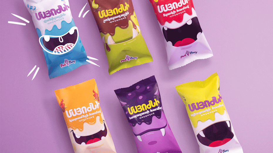 Mayozhni ice cream packaging design